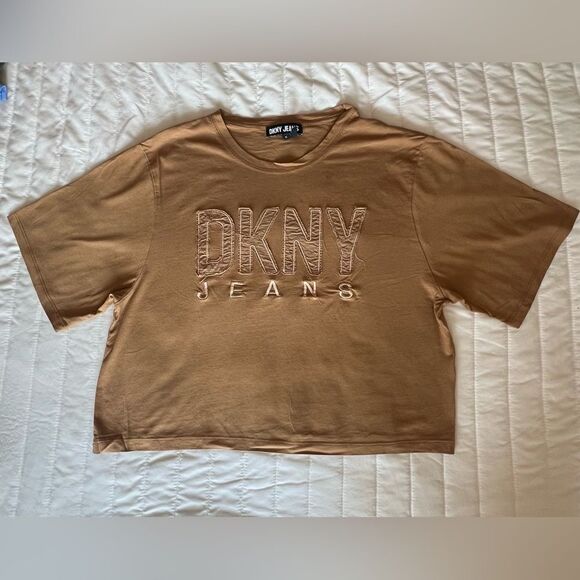 DKMY JEANS Women's Short Sleeve Monochrome Logo Appliqué T-Shirt - Picture 2 of 6